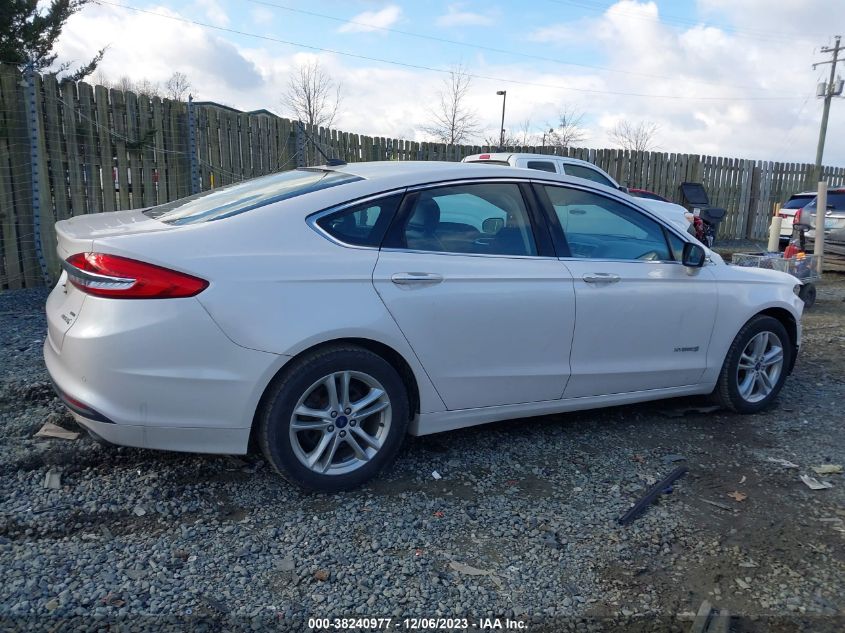 2018 FORD FUSION HYBRID SE - 3FA6P0LU5JR153436