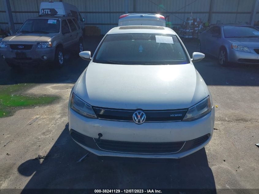 2013 VOLKSWAGEN JETTA HYBRID SEL 3VW637AJ0DM254499
