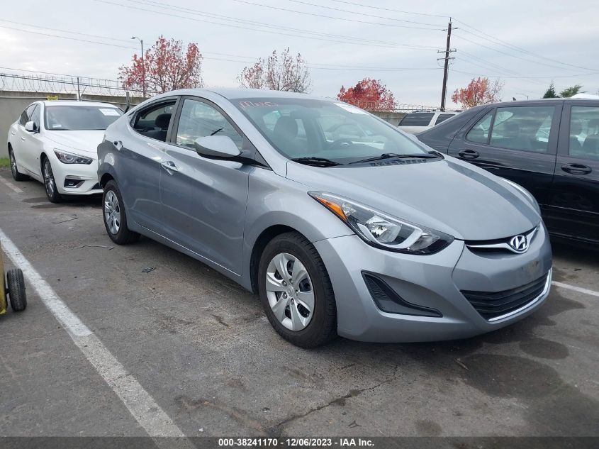 2016 HYUNDAI ELANTRA SE/SPORT/LIMITED - 5NPDH4AE6GH749572