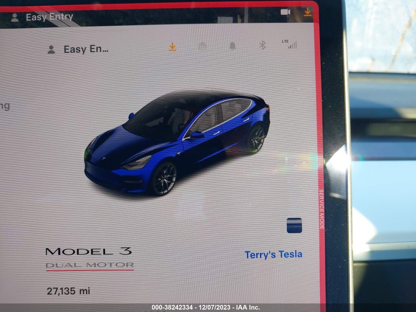 VIN 5YJ3E1EB9KF393368 2019 TESLA MODEL 3 LONG RANGE/PERFORMANCE
