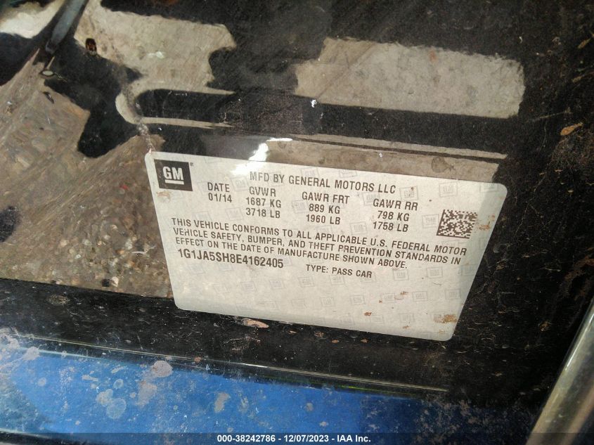 2014 CHEVROLET SONIC LS - 1G1JA5SH8E4162405