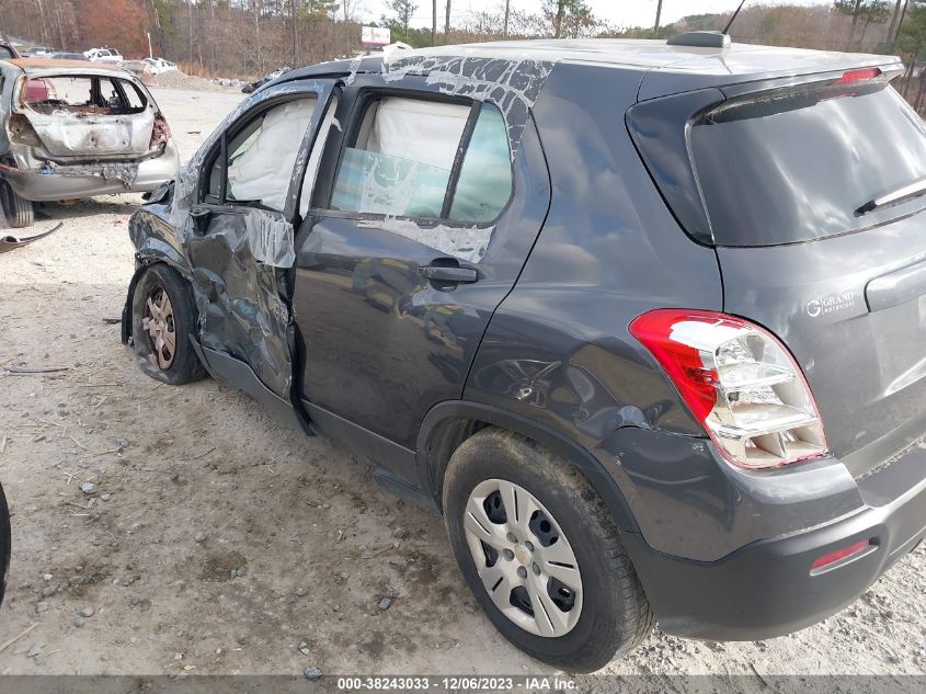 2016 CHEVROLET TRAX LS - 3GNCJKSB6GL260251