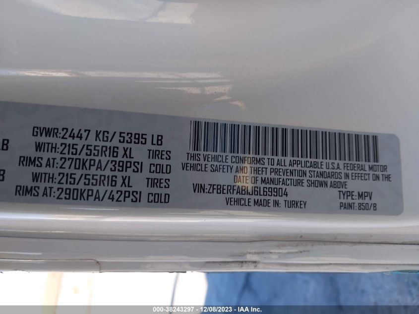 2018 RAM PROMASTER CITY TRADESMAN - ZFBERFAB1J6L69904