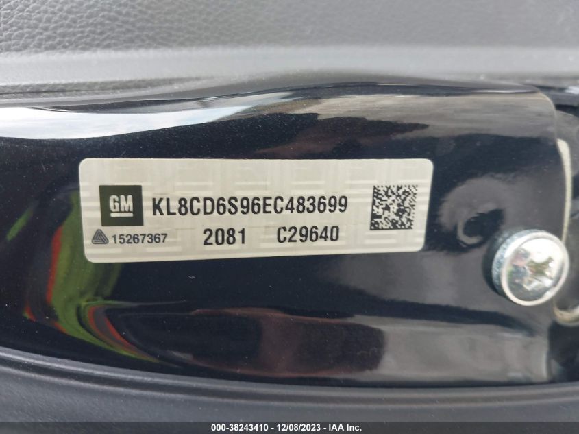 2014 CHEVROLET SPARK 1LT - KL8CD6S96EC483699