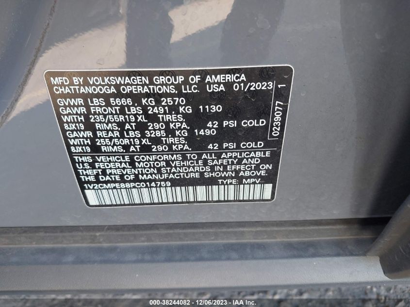 2023 VOLKSWAGEN ID.4 PRO 1V2CMPE88PC014759