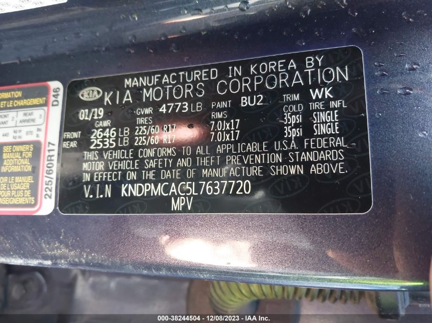 2020 KIA SPORTAGE LX - KNDPMCAC5L7637720