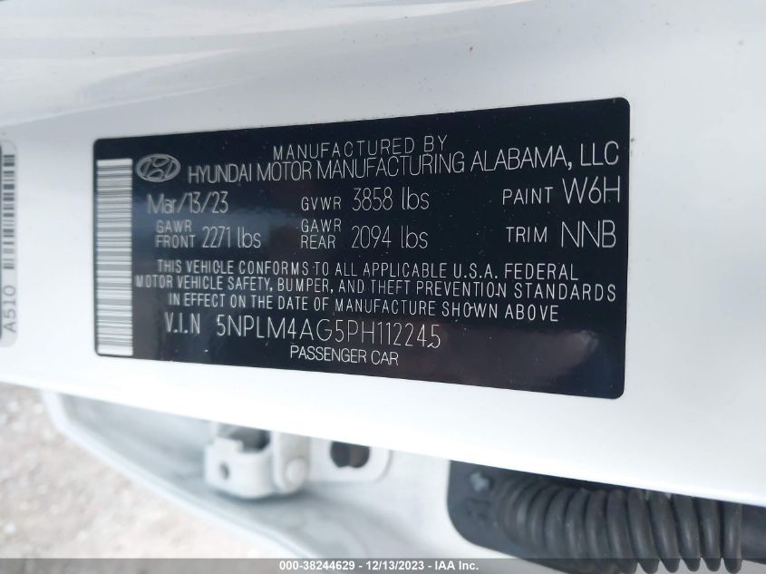 2023 HYUNDAI ELANTRA SEL - 5NPLM4AG5PH112245