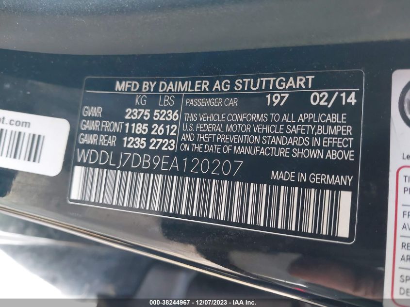 2014 MERCEDES-BENZ CLS 550 - WDDLJ7DB9EA120207