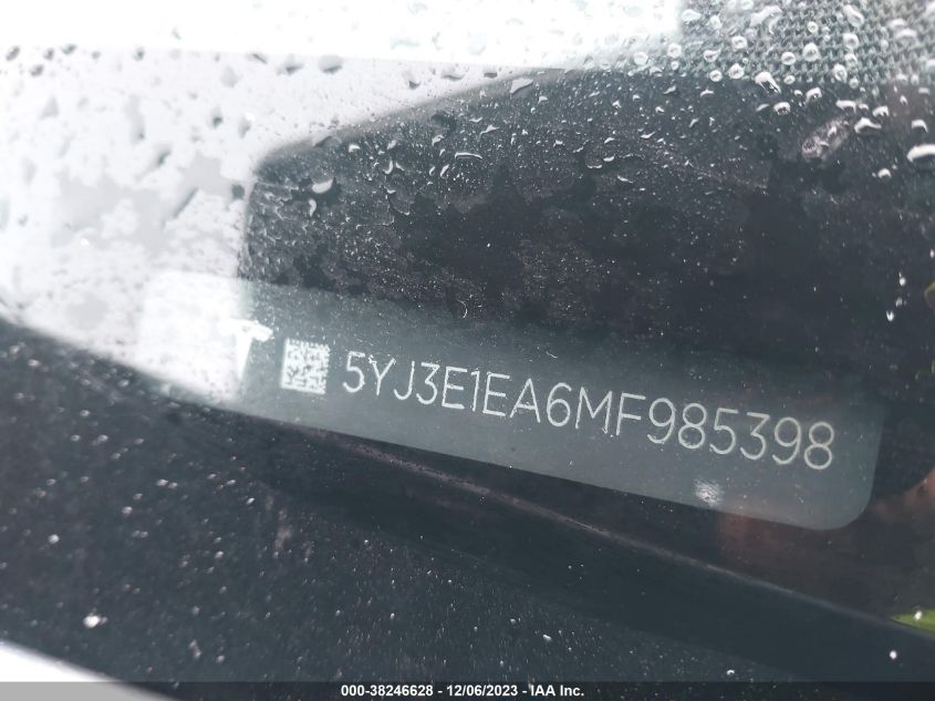 2021 TESLA MODEL 3 - 5YJ3E1EA6MF985398