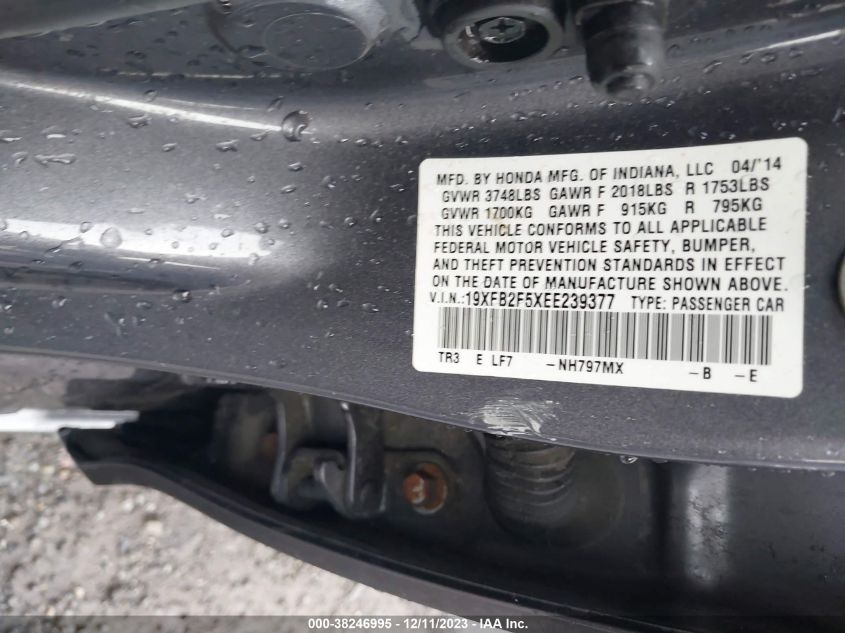 2014 HONDA CIVIC LX - 19XFB2F5XEE239377