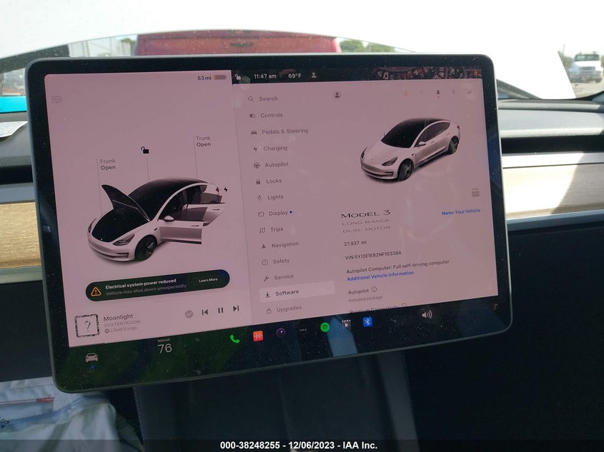 VIN 5YJ3E1EB2NF103394 2022 TESLA MODEL 3
