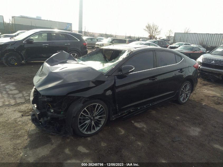 2018 HYUNDAI ELANTRA SPORT - KMHD04LB1JU554627