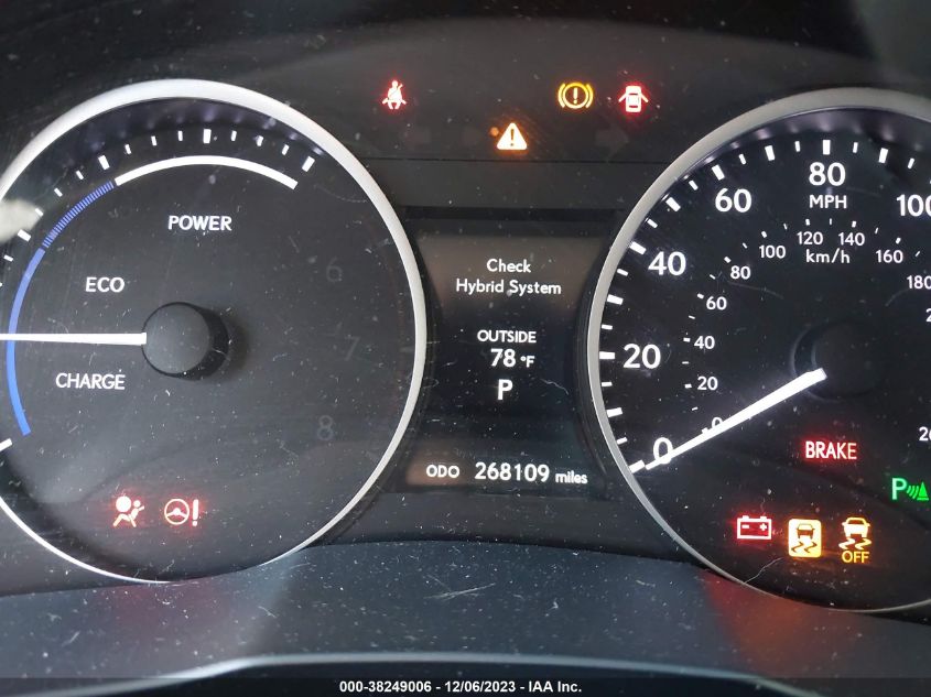 2013 LEXUS ES 300H HYBRID - JTHBW1GG7D2017936