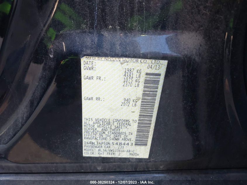 2013 NISSAN ALTIMA 3.5 SL - 1N4BL3AP5DN548443