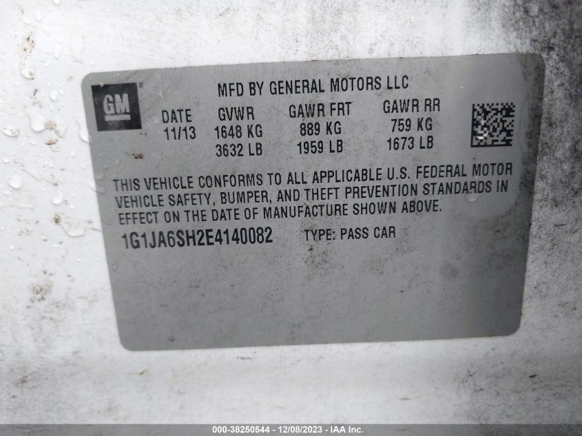 2014 CHEVROLET SONIC LS AUTO - 1G1JA6SH2E4140082