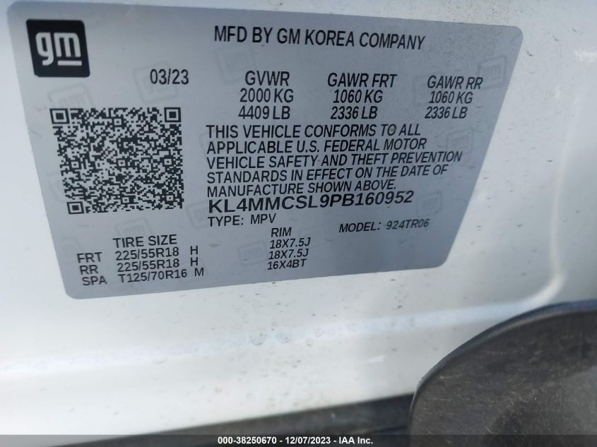2023 BUICK ENCORE GX PREFERRED - KL4MMCSL9PB160952
