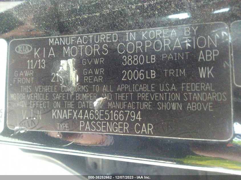 2014 KIA FORTE LX - KNAFX4A63E5166794