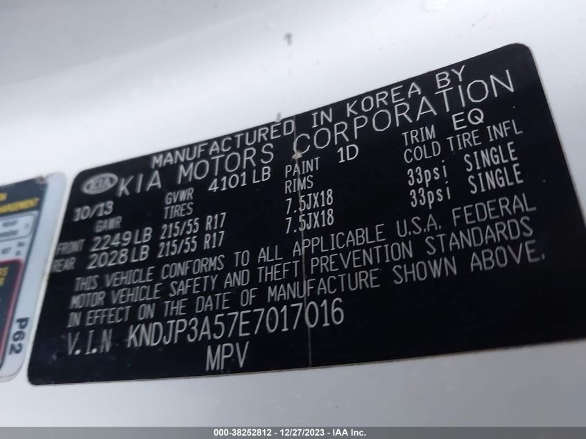 2014 KIA SOUL + - KNDJP3A57E7017016