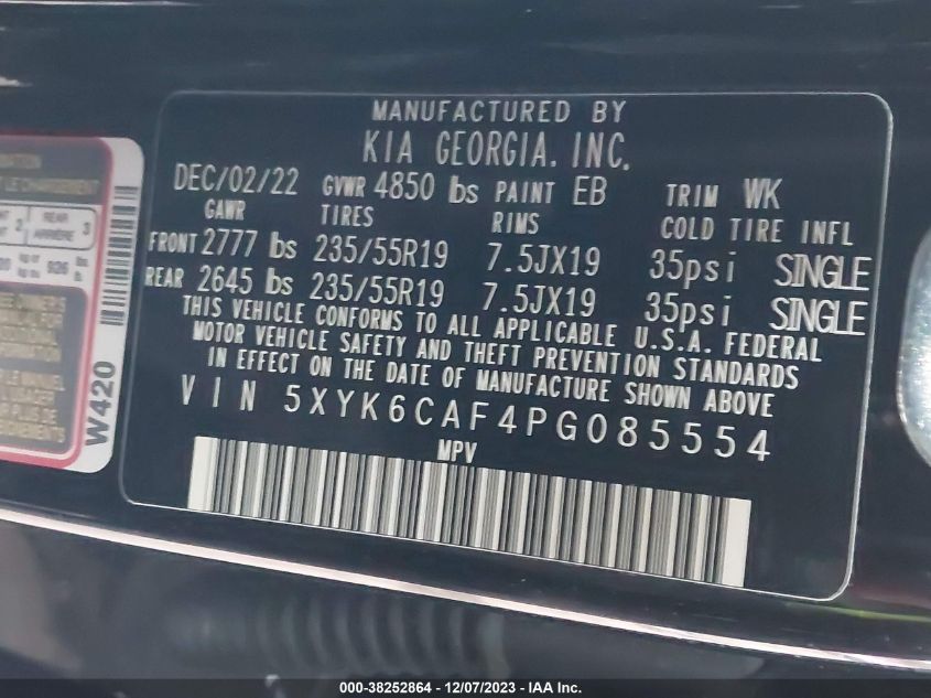 2023 KIA SPORTAGE X-LINE - 5XYK6CAF4PG085554