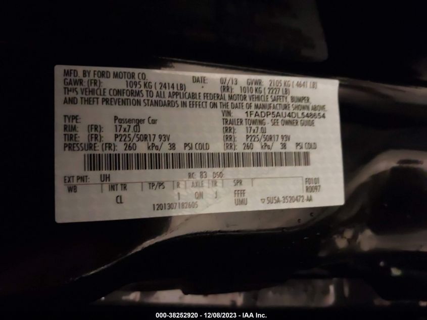 2013 FORD C-MAX HYBRID SE - 1FADP5AU4DL548654