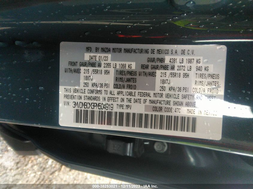 2023 MAZDA CX-30 2.5 S CARBON EDITION - 3MVDMBCM3PM504919