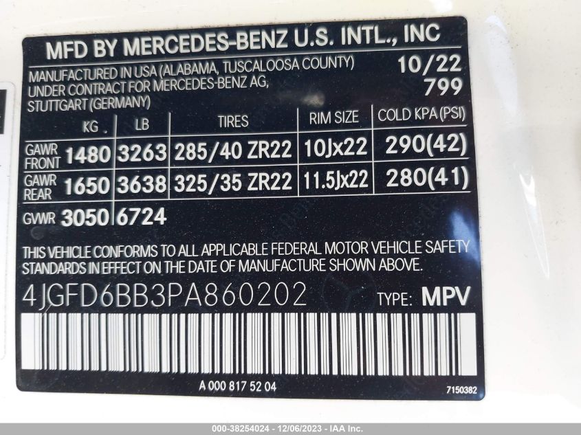 2023 MERCEDES-BENZ AMG GLE 53 COUPE 4JGFD6BB3PA860202