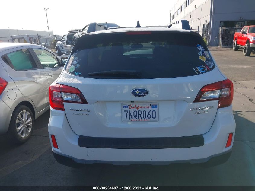 2016 SUBARU OUTBACK 2.5I LIMITED - 4S4BSANC1G3290555