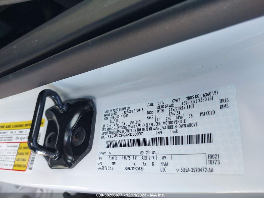 2018 FORD F-150 XLT - 1FTEW1CP0JKC60097