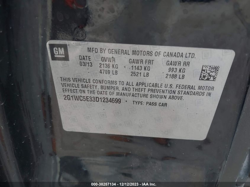 2013 CHEVROLET IMPALA LTZ - 2G1WC5E33D1234699