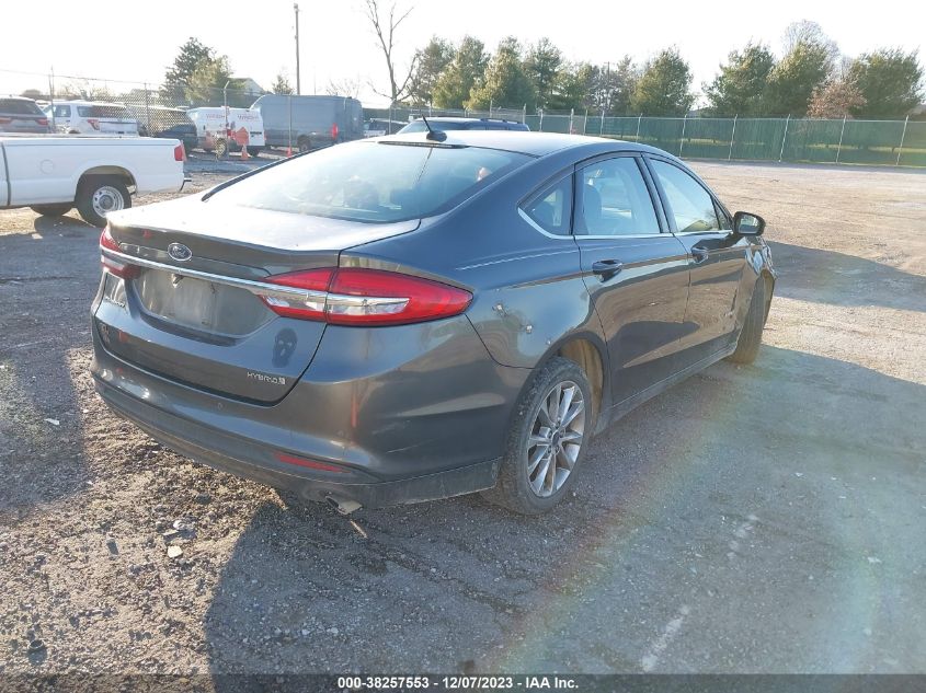 2017 FORD FUSION HYBRID SE - 3FA6P0LUXHR297140