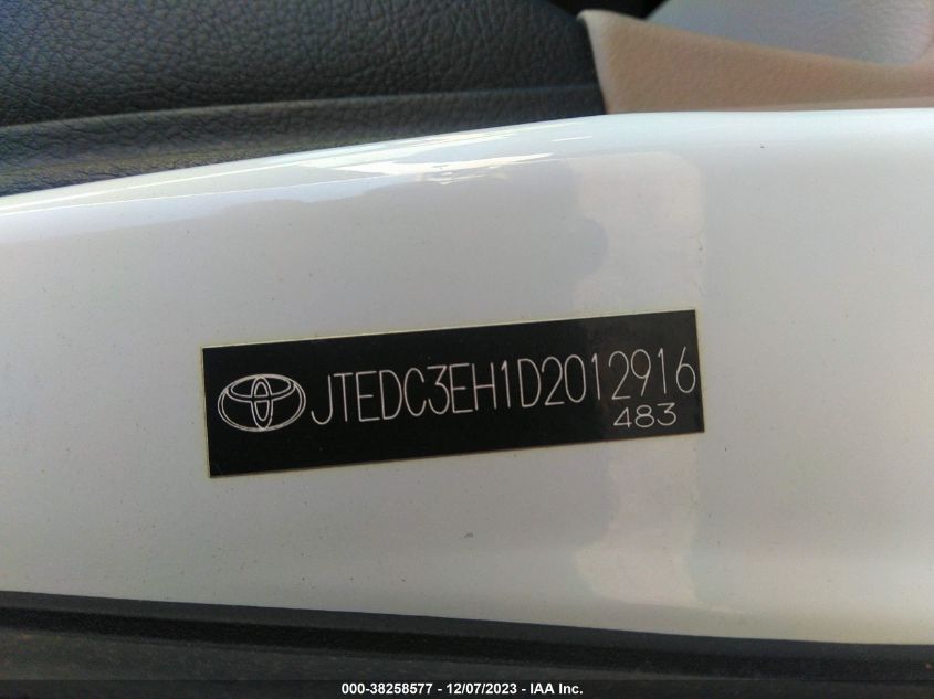 2013 TOYOTA HIGHLANDER HYBRID LIMITED V6 - JTEDC3EH1D2012916