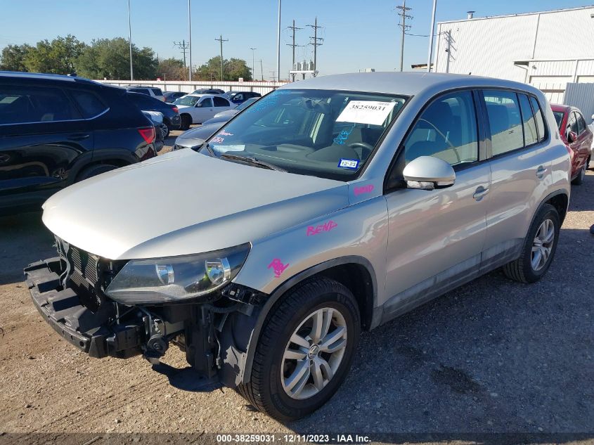 2013 VOLKSWAGEN TIGUAN S - WVGAV7AX2DW542385