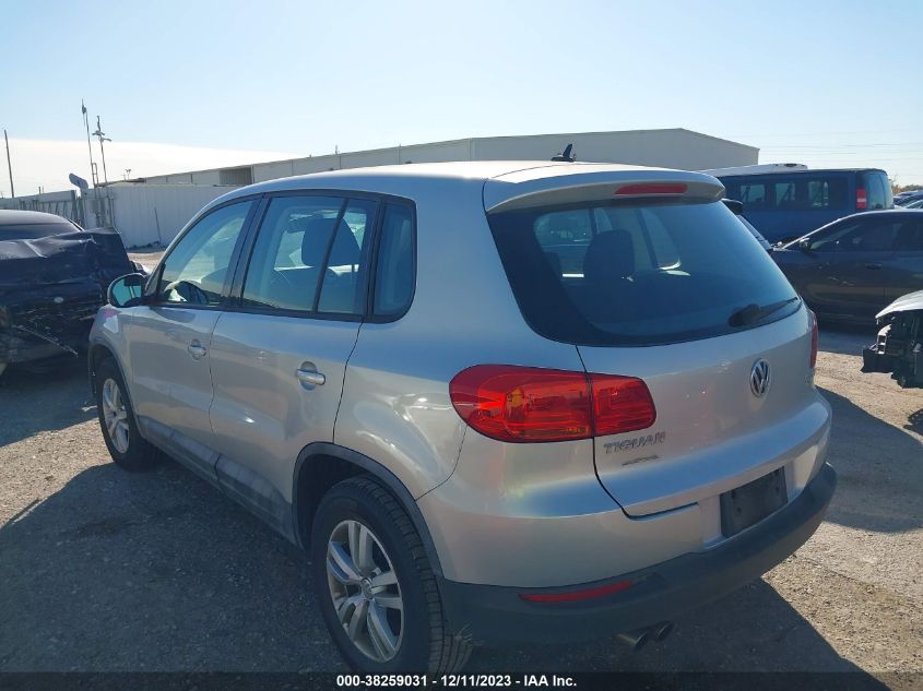 2013 VOLKSWAGEN TIGUAN S - WVGAV7AX2DW542385