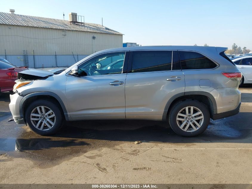 2016 TOYOTA HIGHLANDER LE/LE PLUS - 5TDZKRFH2GS133353