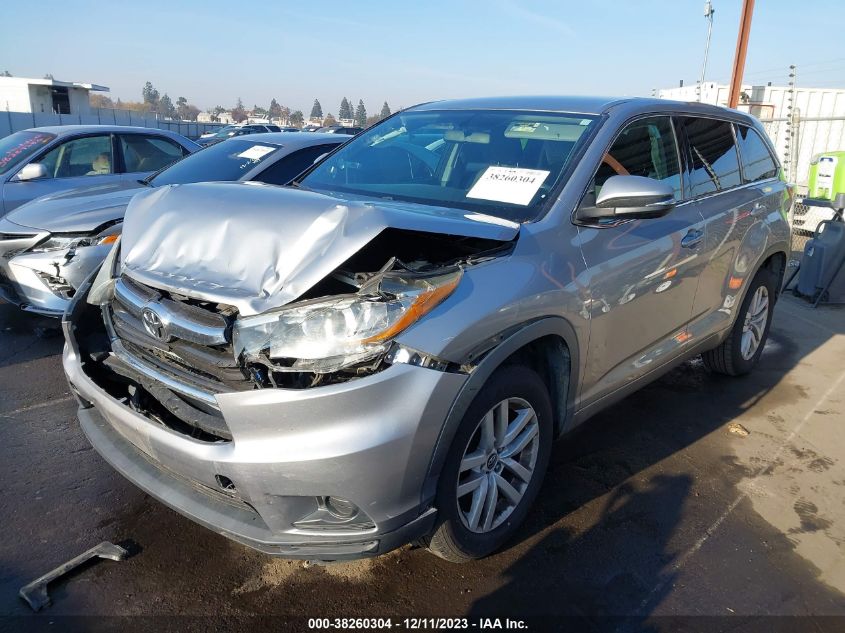 2016 TOYOTA HIGHLANDER LE/LE PLUS - 5TDZKRFH2GS133353