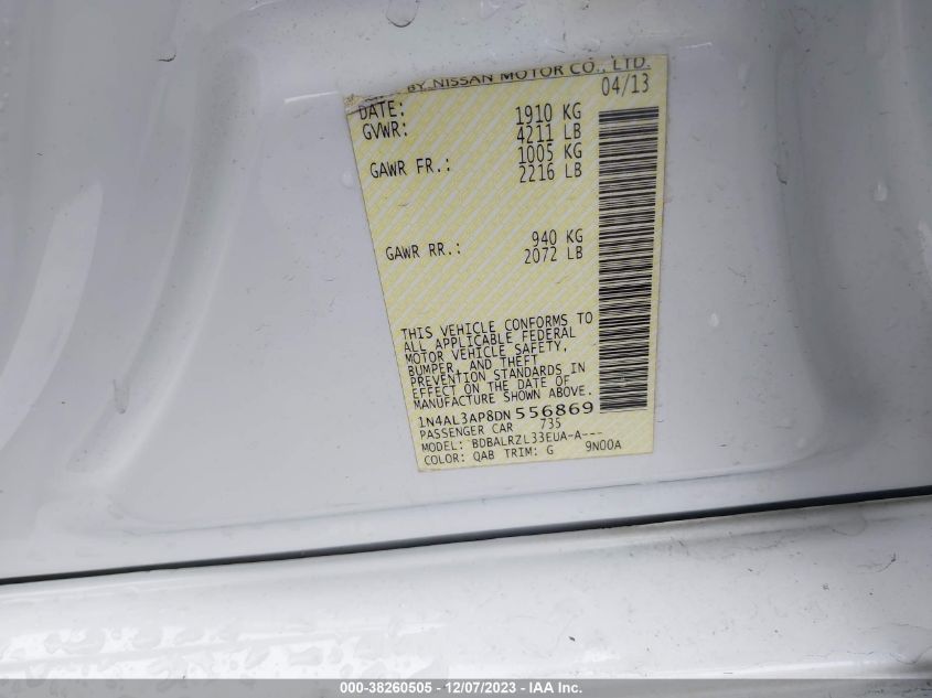 2013 NISSAN ALTIMA 2.5 S - 1N4AL3AP8DN556869