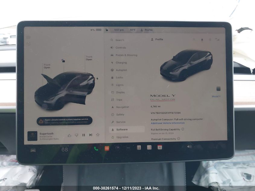 2023 TESLA MODEL Y - 7SAYGDEFXPF873594