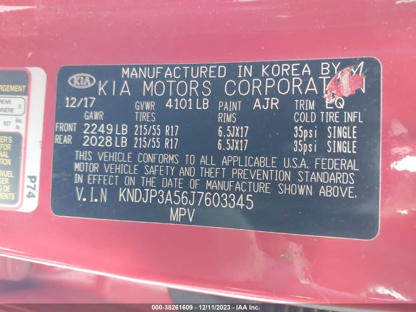 2018 KIA SOUL + - KNDJP3A56J7603345