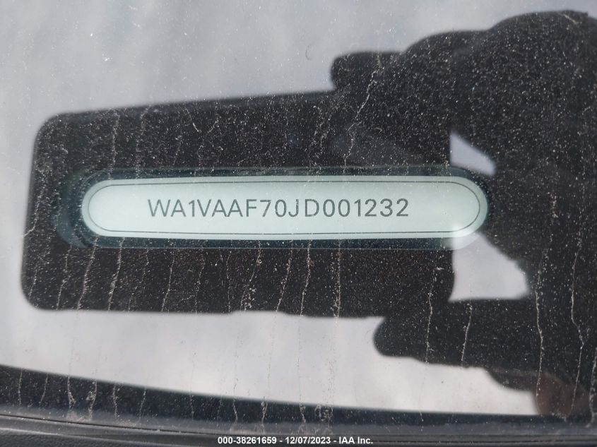 WA1VAAF70JD001232 2018 AUDI Q7, photo no. 9