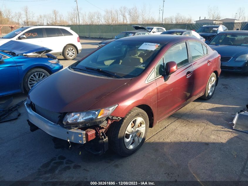 2013 HONDA CIVIC SDN LX 19XFB2E57DE098221