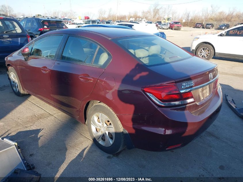 2013 HONDA CIVIC SDN LX 19XFB2E57DE098221