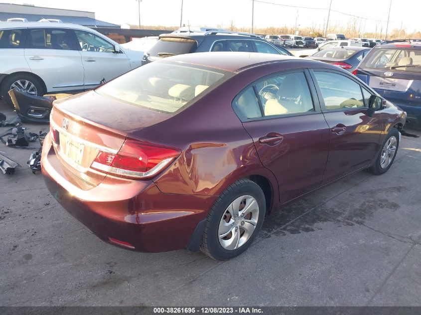 2013 HONDA CIVIC SDN LX 19XFB2E57DE098221