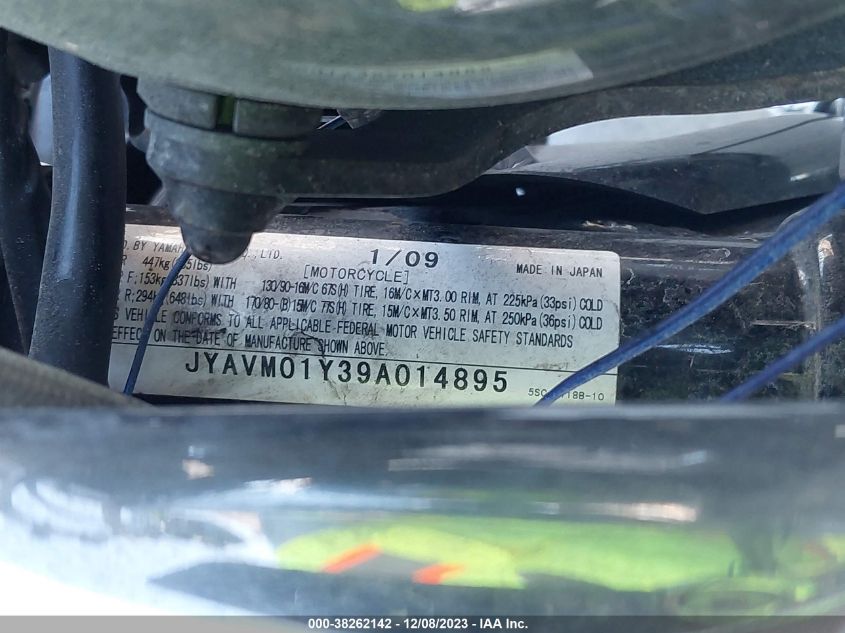 2009 YAMAHA XVS650 C JYAVM01Y39A014895