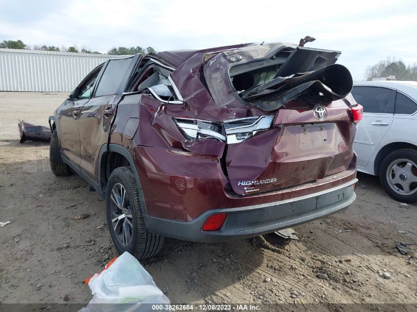 2019 TOYOTA HIGHLANDER LE/LE PLUS - 5TDZZRFH1KS351725