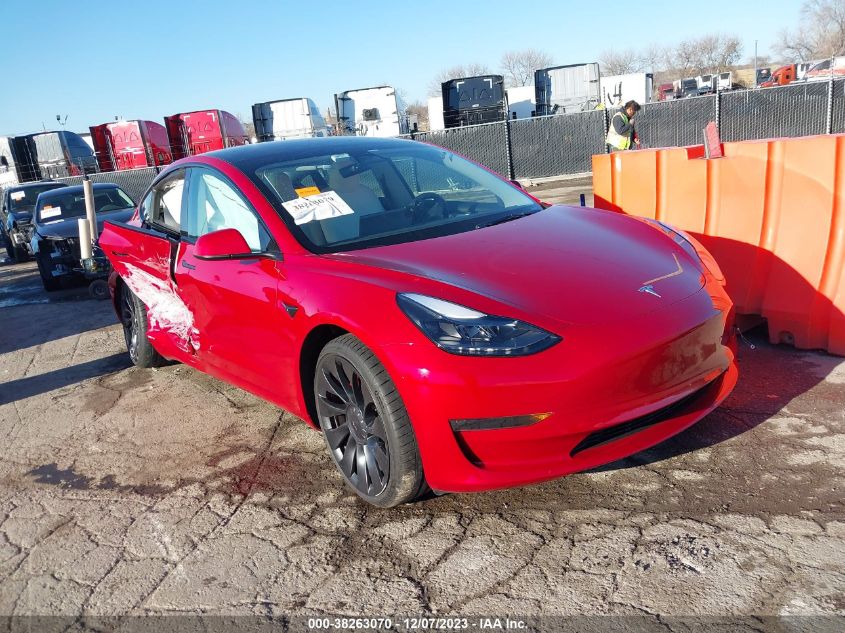 5YJ3E1ECXPF558019 TESLA MODEL 3 PERFORMANCE DUAL MOTOR 2023