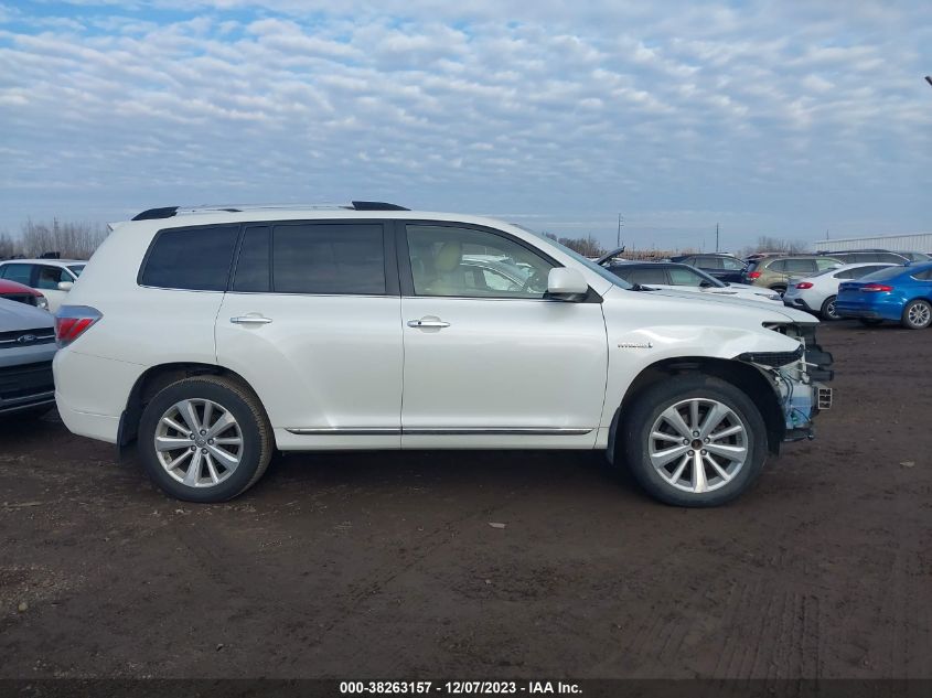 2013 TOYOTA HIGHLANDER HYBRID LIMITED V6 JTEDC3EH2D2013976