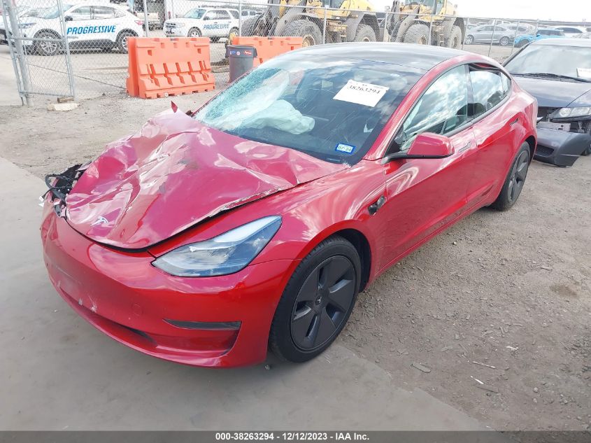 2021 TESLA MODEL 3 STANDARD RANGE PLUS REAR-WHEEL DRIVE - 5YJ3E1EA8MF015861