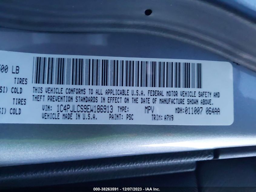 2014 JEEP CHEROKEE LATITUDE - 1C4PJLCS9EW186913