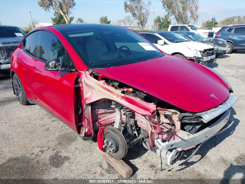 7SAYGDEF1NF348260 TESLA MODEL Y PERFORMANCE DUAL MOTOR 2022