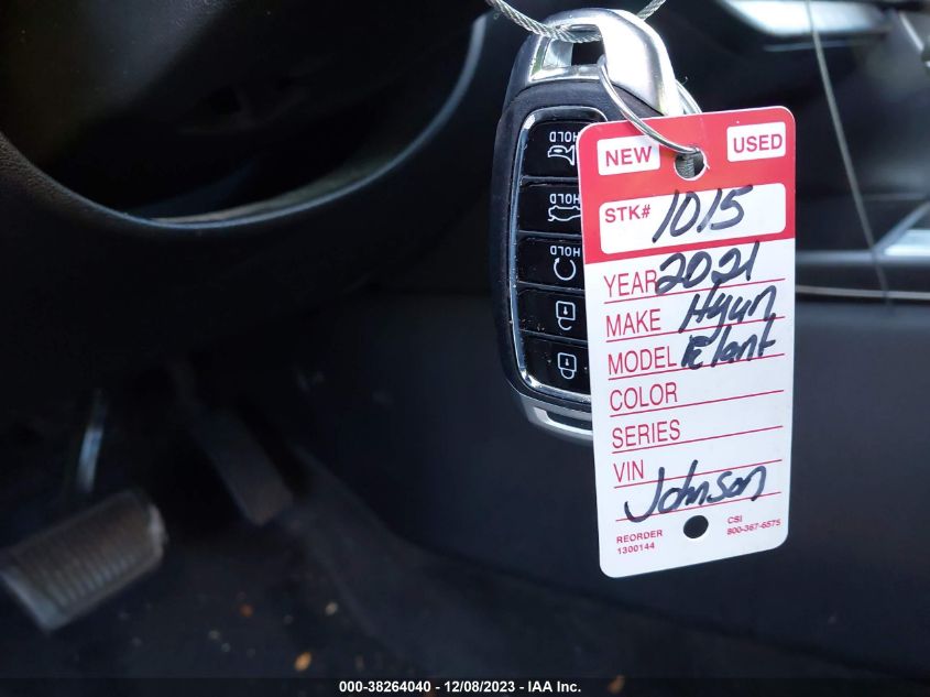 2021 HYUNDAI ELANTRA SEL - KMHLM4AG7MU155109